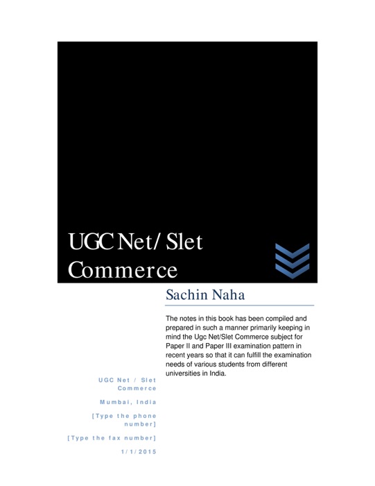 Ugc Net/Slet Commerce