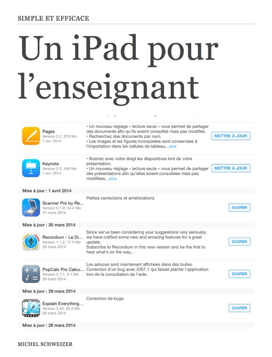 Un iPad pour l’enseignant