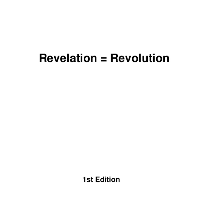 Revelation = Revolution