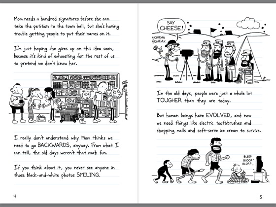 diary of a wimpy kid old school book report