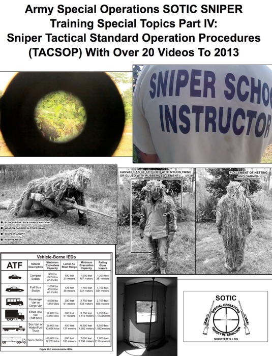 Army Special Operations SOTIC SNIPER Training Special Topics Part IV:  Sniper Tactical Standard Operation Procedures (TACSOP) With Over 20 Videos To 2013