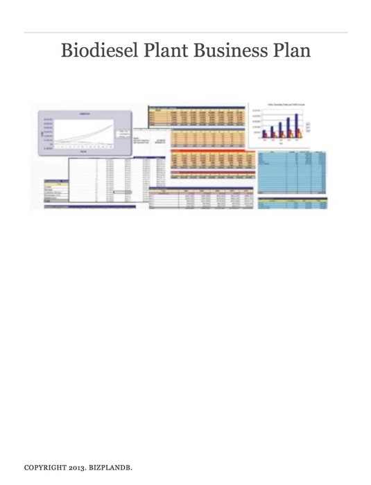 Biodiesel Plant Business Plan