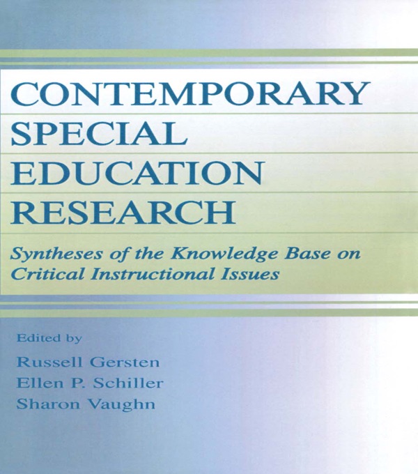 Contemporary Special Education Research