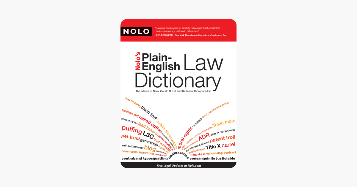 Nolos Plain-English Law Dictionary