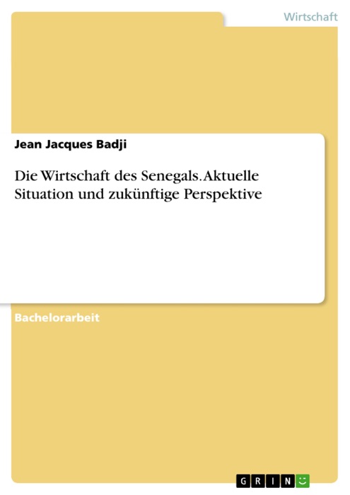 Die Wirtschaft des Senegals. Aktuelle Situation und zukünftige Perspektive