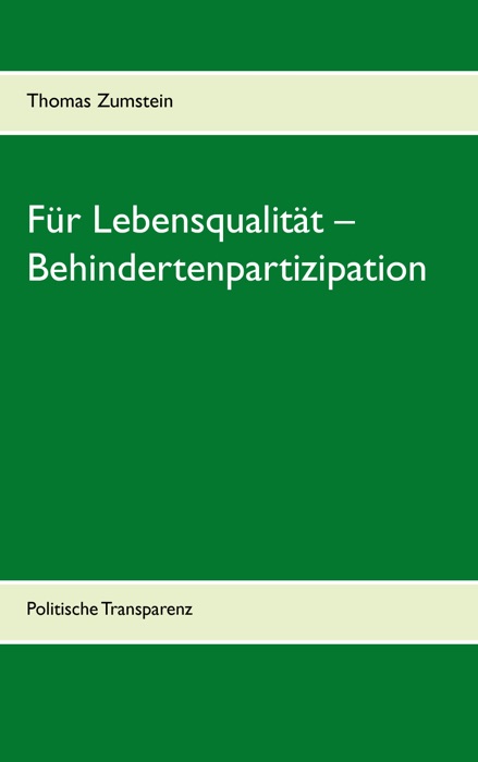 Für Lebensqualität – Behindertenpartizipation