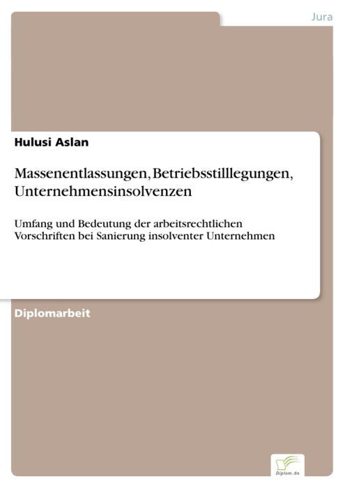 Massenentlassungen, Betriebsstilllegungen, Unternehmensinsolvenzen