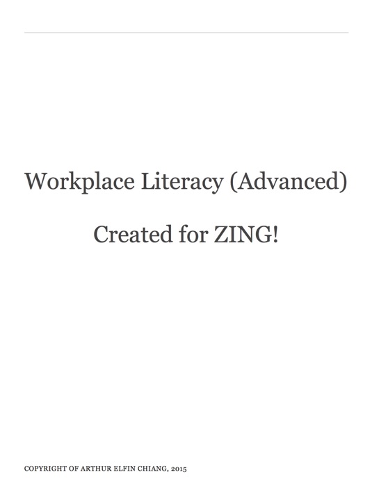 Workplace Literacy (Advanced)