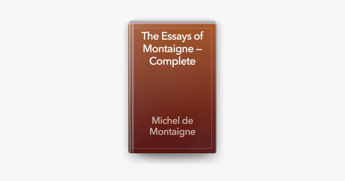 montaigne essays book 1