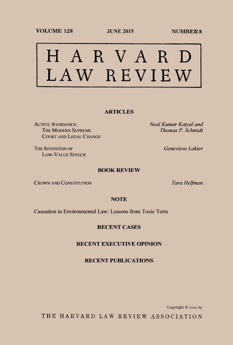 Harvard Law Review: Volume 128, Number 8 - June 2015