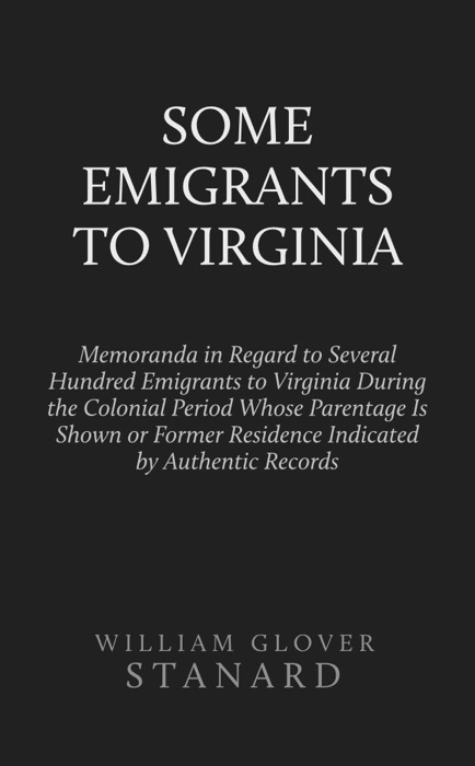 Some Emigrants To Virginia