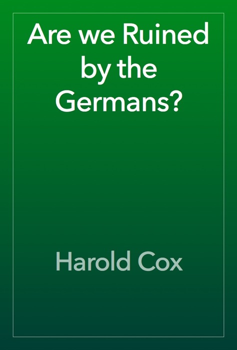 Are we Ruined by the Germans?