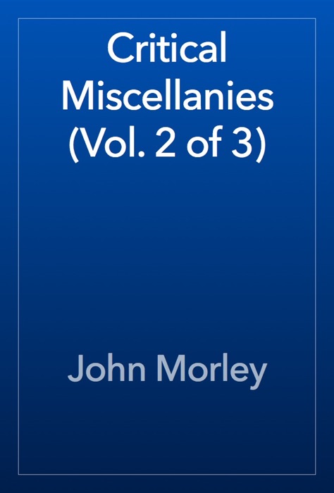 Critical Miscellanies (Vol. 2 of 3)