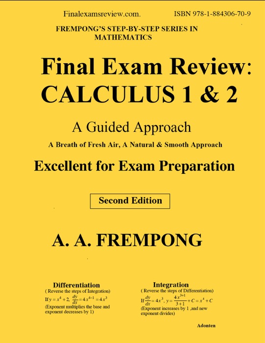 Final Exam Review: Calculus 1 & 2