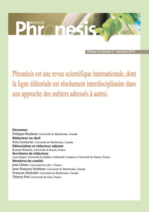 Phronesis. Vol. 4, numéro 2  2015
