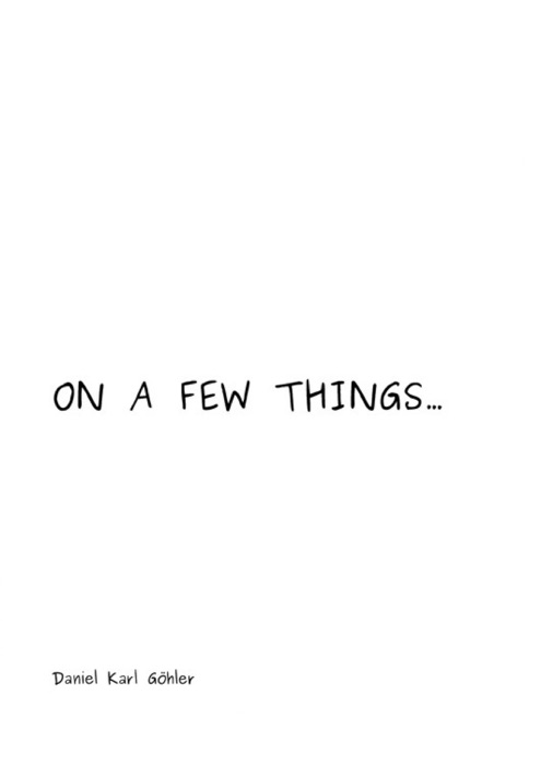 On A Few Things...