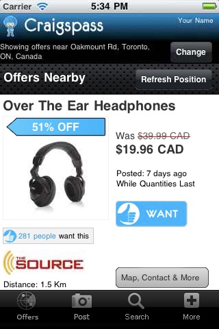 Craigspass - Save where you are!