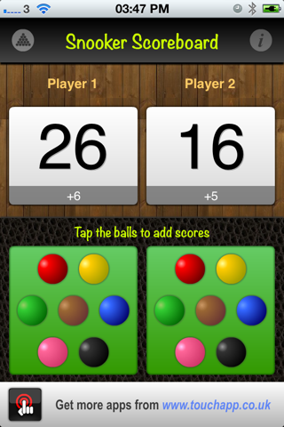 Snooker Scoreboard screenshot 2