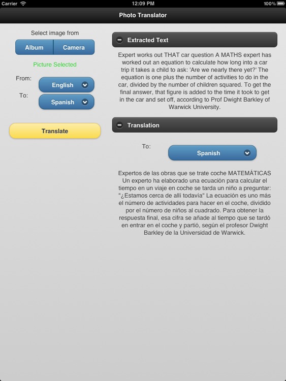 Photo Translator for iPad Pro