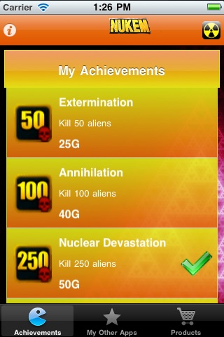 Nukem - Achievements