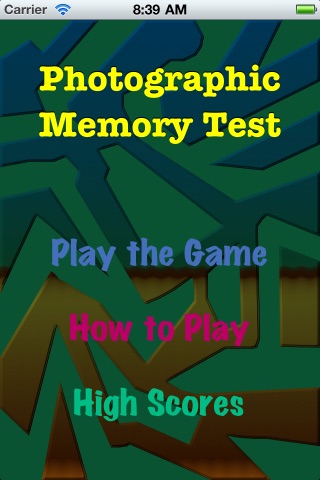 Photographic Memory Test