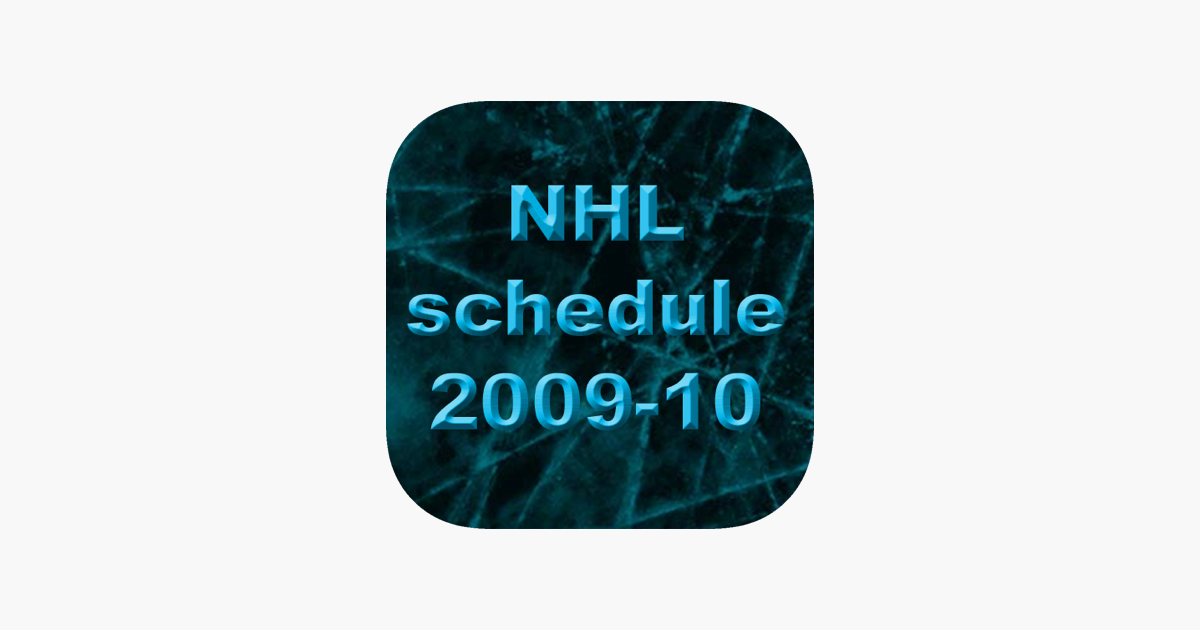 ‎NHL Schedule 2009/10 on the App Store