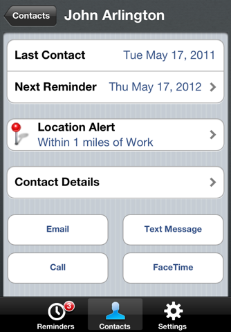 iKeepInTouch - Automated and Location-based Reminders screenshot 3