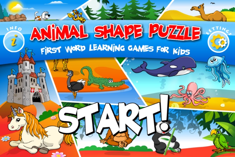 Abby - Animal Preschool Shape Puzzles - First Word (Farm Animals, ZOO...)