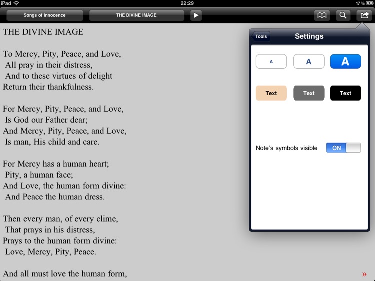Blake: Complete poems for iPad screenshot-3