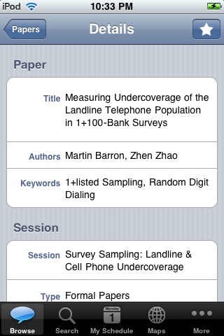 iConf for the 2010 AAPOR Conference screenshot 3