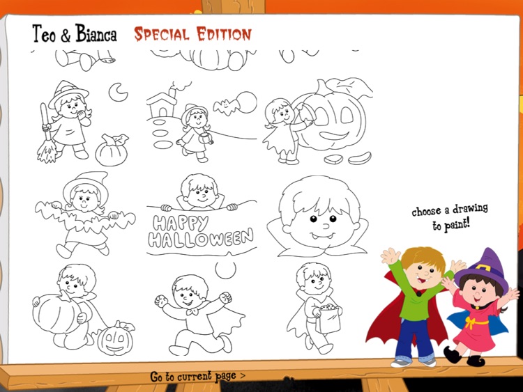 Teo & Bianca Halloween Coloring Book screenshot-3