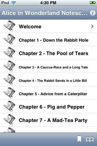 Alice in Wonderland Notescast
