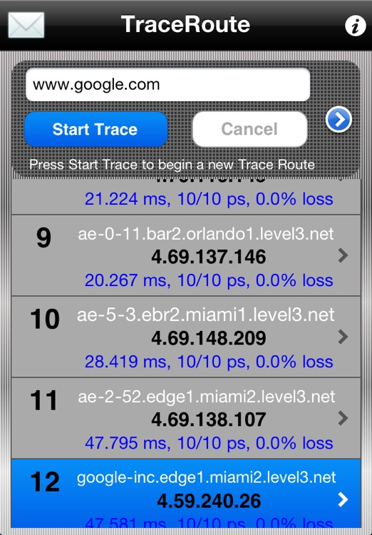 Trace Route (IP)