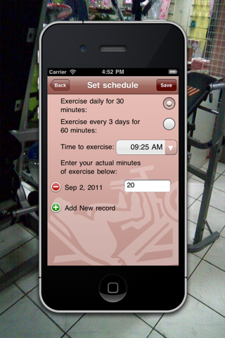 Exercise Reminder HD Lite screenshot 4