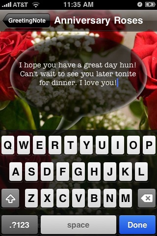 GreetingNote screenshot