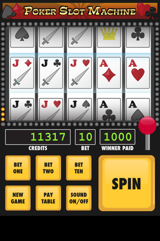 Poker Slot Machine Free screenshot 4