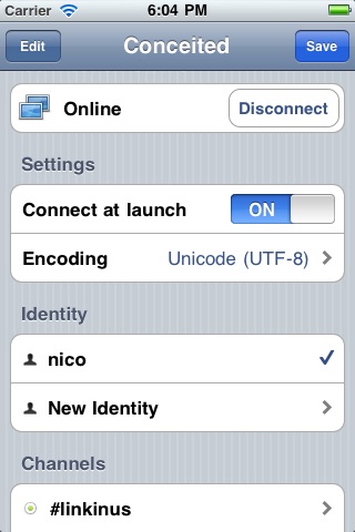 Linkinus for iPhone - IRC Client screenshot-3