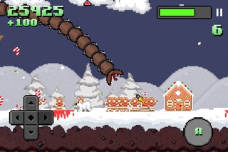 Screenshot from Super Mega Worm Vs Santa