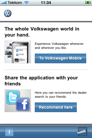 Volkswagen Händlersuche screenshot 2