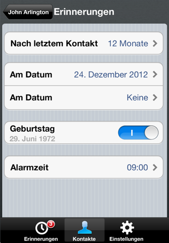 iKeepInTouch - Automated and Location-based Reminders screenshot 4