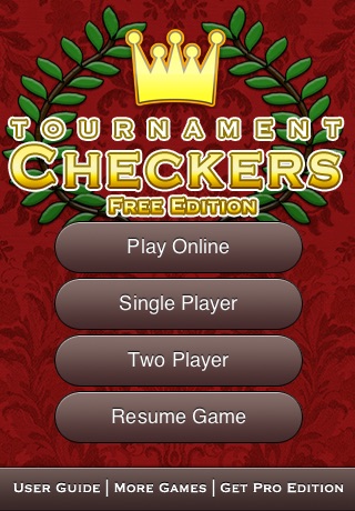 Tournament Checkers Free screenshot 2