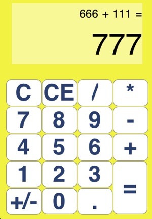 Simple Yellow Calculator