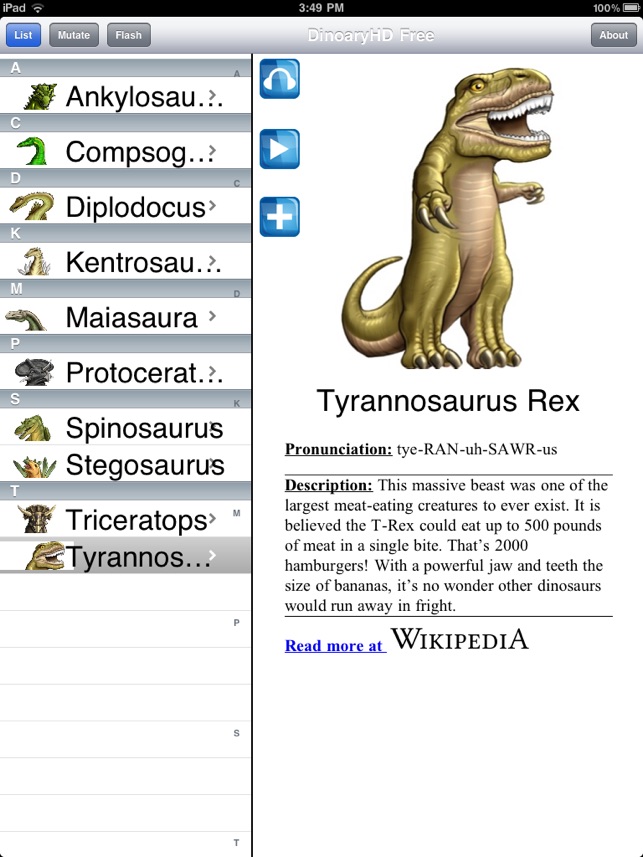 DinoaryHD Free - Learn about and mutate DINOSAURS from your (圖1)-速報App