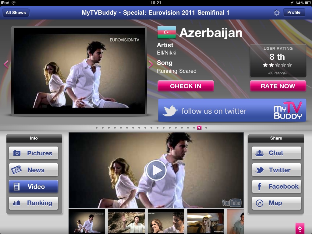 MyTVBuddy - Eurovision 2011 Launch Edition screenshot 2