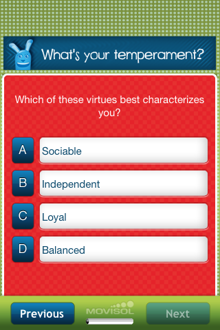 What's your temperament? screenshot 2