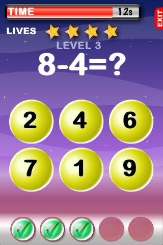 Basic Math with Mathaliens Lite screenshot 2