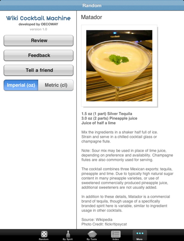 Wiki Cocktail Machine HD: Free Drink Recipe Picker screenshot 3