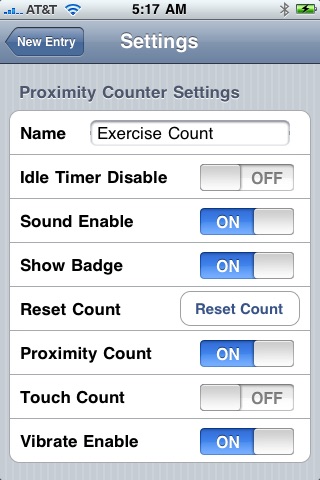 Exercise Proximity Counter screenshot 3