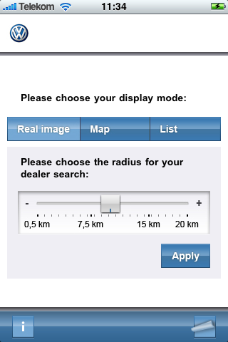 Volkswagen Händlersuche screenshot 3
