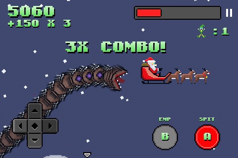 Super Mega Worm Vs Santa screenshot-3